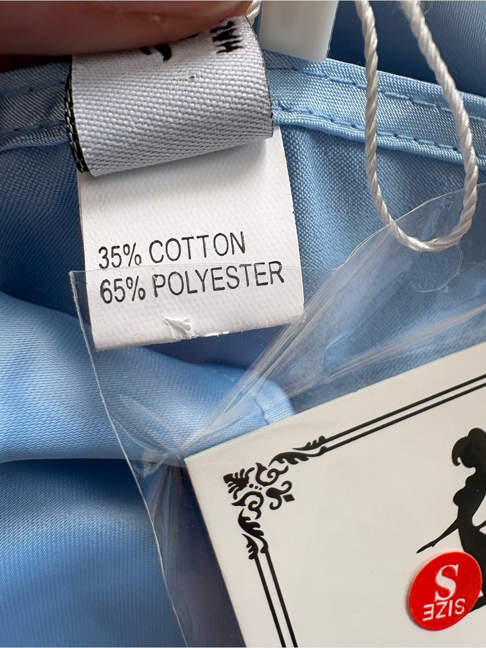 Satin Slip Midi Dress with Side Ruched Detail - Light Blue - Picture 7 of 8